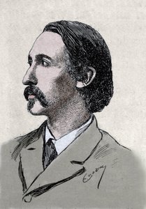 Portrait of Robert Louis Stevenson (1850-1894), British writer by Unknown artist