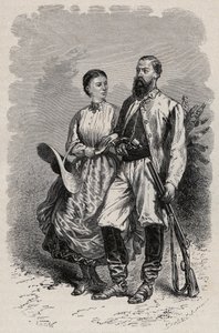 Portrait of Samuel White Baker (1821-1893) English explorer and Lady Florence Baker (1841-1916) by Unknown artist