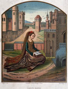 Portrait of Saint Beard - from a 15th century document by Unknown artist