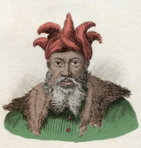 Portrait of Saladin (1138-1193), military commander against the Crusades in Egypt. Engraving of the 19th century