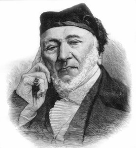 Portrait of Sir Moses Montefiore (1784-1885), English banker and philanthropist of Italian origin (1885 engraving)