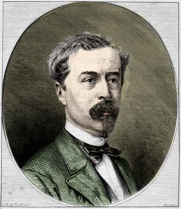 Portrait of Sir Richard Wallace (1818-1890), English philanthropist and art collector. Engraving from 1872 by Unknown artist