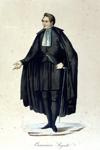 Portrait of a Secret Camera from the Vatican State. 19th Century Engraving
