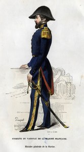 Portrait of a ship sign of the French navy. in 
