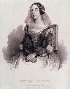 Portrait of singer Emilia Scotta in the opera Beatrice di Tenda by Unknown artist