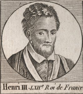 Portrait of the King of France Henry III (1551-1589) - Portrait of Henry III (1551-89) king of France - engraving from Instruction sur l