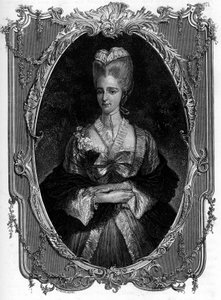 Portrait of the Marquise of Boufflers Marie Francoise Catherine de Beauvau Craon (1711-1787) - Engraving of 1862 in The Queens of the World by our first writers - Published under the direction of JGD Armandaud by Unknown artist