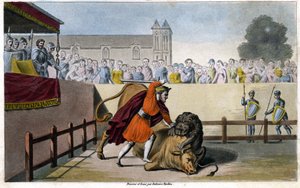 Pepin the Short Slays a Lion Fighting a Bull by Unknown artist