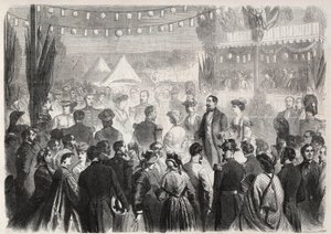 Improvised Quadrille of Honor by Napoleon III at the Camp of Grenadiers in Vichy on 21 July 1861 - Engraving in 