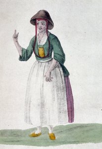Quaker woman - drawing, early 19th century by Unknown artist
