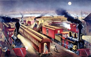 Railway in the United States by Unknown artist