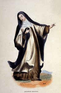 Religious Maronite. Engraving from an album on religious orders, Paris by Unknown artist
