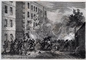 Revolution 1830 - Death of polytechnician Louis Vaneau by Unknown artist