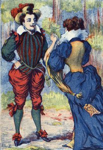 Riquet with the Tuft becomes a handsome gentleman. Illustration for 