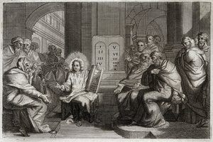 Royaumont Bible, New Testament: Jesus in the Temple Among the Doctors by Unknown artist