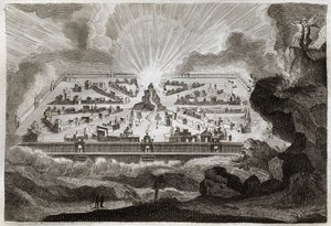 Royaumont Bible, New Testament: New Jerusalem. The Angel shows Saint John the New Jerusalem. Illustration from 1811 by Unknown artist