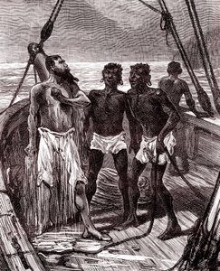 Rubber Transport on the Maroni River, Guyana by Unknown artist