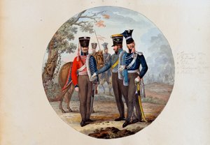 Russian Hussars and Lancers by Unknown artist