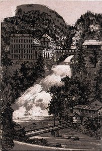 Salzkammergut, Austria: view of the Gastein valley. The world illustrates 168 views. Undated (end of 19th century) by Unknown artist