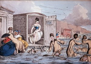 Sea baths in Brighton - 19th century, B.N. by Unknown artist