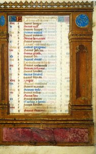 September Calendar with the Sign of Libra - Miniature of the Middle Ages by Unknown artist