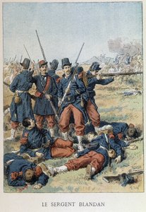 Sergeant Blandan died during the conquest of Algeria in 1842 - in Histoire de France by Unknown artist