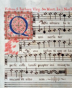 Sheet music page of a sacred work by Giovanni Giacomo Gastoldi by Unknown artist