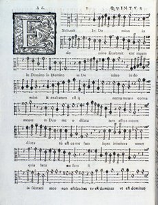 Sheet Music Page of the Second Book of Sacrae Symphoniae by Unknown artist