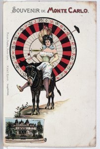 Souvenir Postcard of Monte Carlo, Late 19th Century