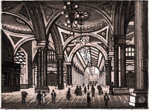 Stuttgart, Germany: view of the railway station hall. The world illustrates 168 views. Undated (end of 19th century) by Unknown artist