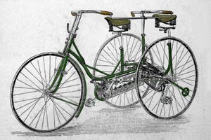 Tandem tricycle model. by Unknown artist