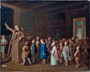 Teaching in the Country School by Unknown artist