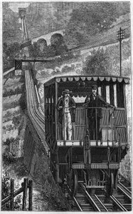 Territet Glion railroad. Glion line in Switzerland in 1884 by Unknown artist