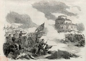 The Battle of Monte Caseros in April 1852 - Revolt of Justo Jose de Urquiza (1801-70) Against the Argentinian Dictator Juan Manuel de Rosas (1793-1877) by Unknown artist
