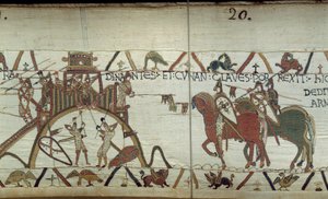 The Duke of Brittany surrenders to the Duke of Normandy the keys of the city at the end of a spear by Unknown artist