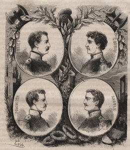 The Four Sergeants of La Rochelle Accused Under the Restoration of Wanting to Overthrow the Monarchy and Guillotined in 1822 by Unknown artist