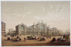 The Gare du Nord (lithography, 19th century) by Unknown artist