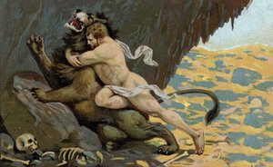 The Labors of Hercules: Hercules and the Lion of Nemea by Unknown Artist
