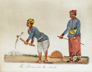 The Lascar and the Naick, India by Unknown artist
