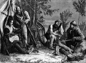 The Life of Trappers (Professional Hunters) in Canada: The Camp by Unknown artist