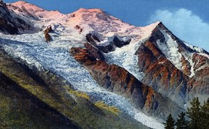 The Mont Blanc Chain from Le Brevent, Chamonix by Unknown Artist