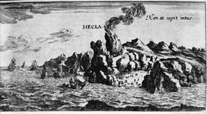 The Volca Hekla on the coast of Iceland - in Mundi Mirabilis Oeconomia by Johamm Zahn, 1696 by Unknown artist