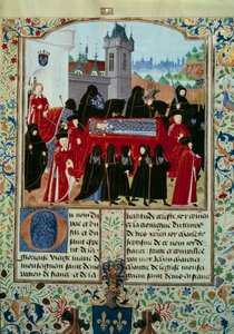 The Body of the Late King Charles VI is Carried Away, Behind the Procession the New King Charles VII by Unknown artist