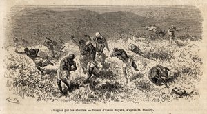 The caravan of carriers of Henry Morton Stanley