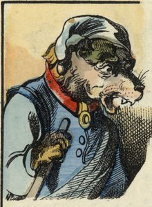 The dog Medor. Illustration of the tale 