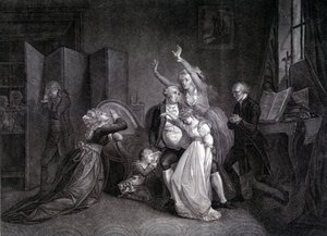 The Last Interview of Louis XVI with His Family (Marie Antoinette and Louis XVII) by Unknown artist