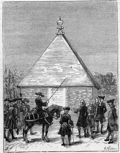 The Measure of the Degree of Ecuador in the 18th Century: Pyramid of Carabourou, Peru, Raised by La Condamine in 1736 by Unknown artist