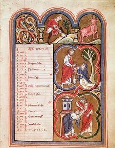 The month of April, Noli me tangere, the incredulity of Saint Thomas by Unknown artist