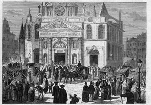 The novena of Sainte Genevieve at the church of Saint Etienne du Mont (Saint-Etienne-du-Mont) in Paris by Unknown artist