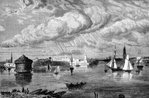 The port of New York around 1860 by Unknown artist